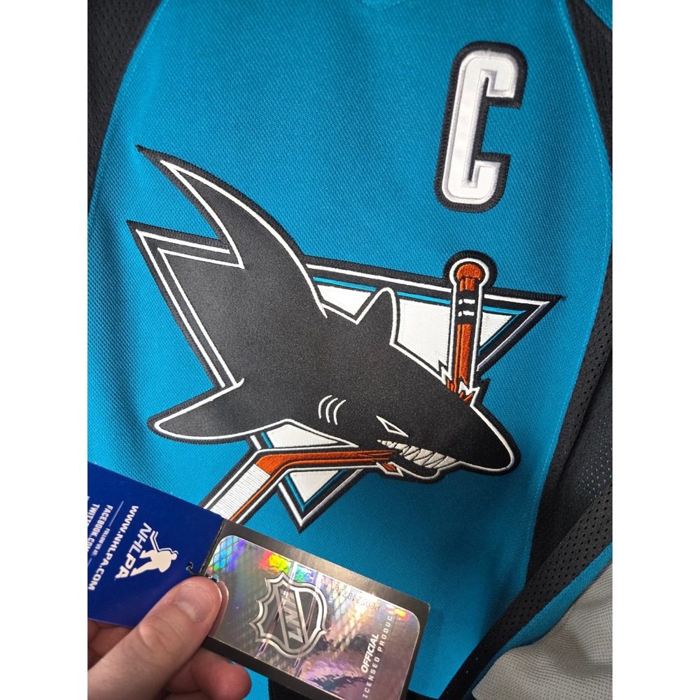 San Jose Sharks Couture Fanatics Premium Throwback Jersey Black Mens 44 (XS) - Picture 2 of 6